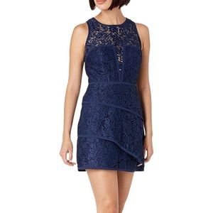 BCBG navy lace dress